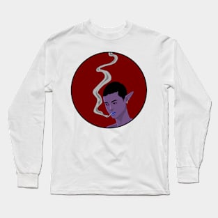 smoking demon girl Long Sleeve T-Shirt